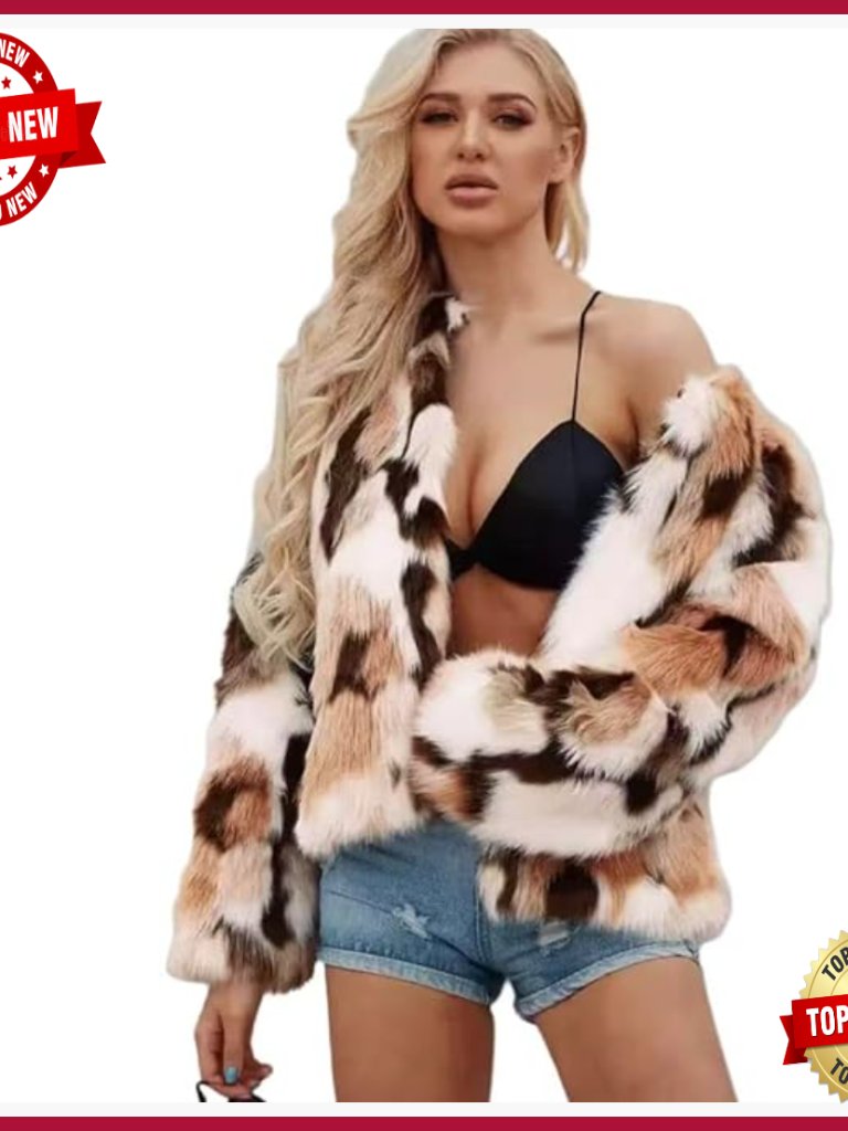 Waterproof Winter Faux Fur Coat Jacket Long Sleeve Warm Cardigan